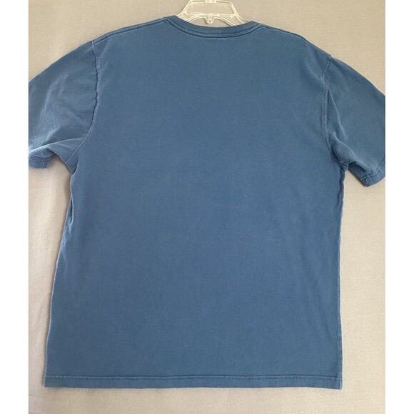 Carhartt Shirt Mens Large Blue Original Fit Heavyweight Pocket Short Sleeve Work - Picture 10 of 11